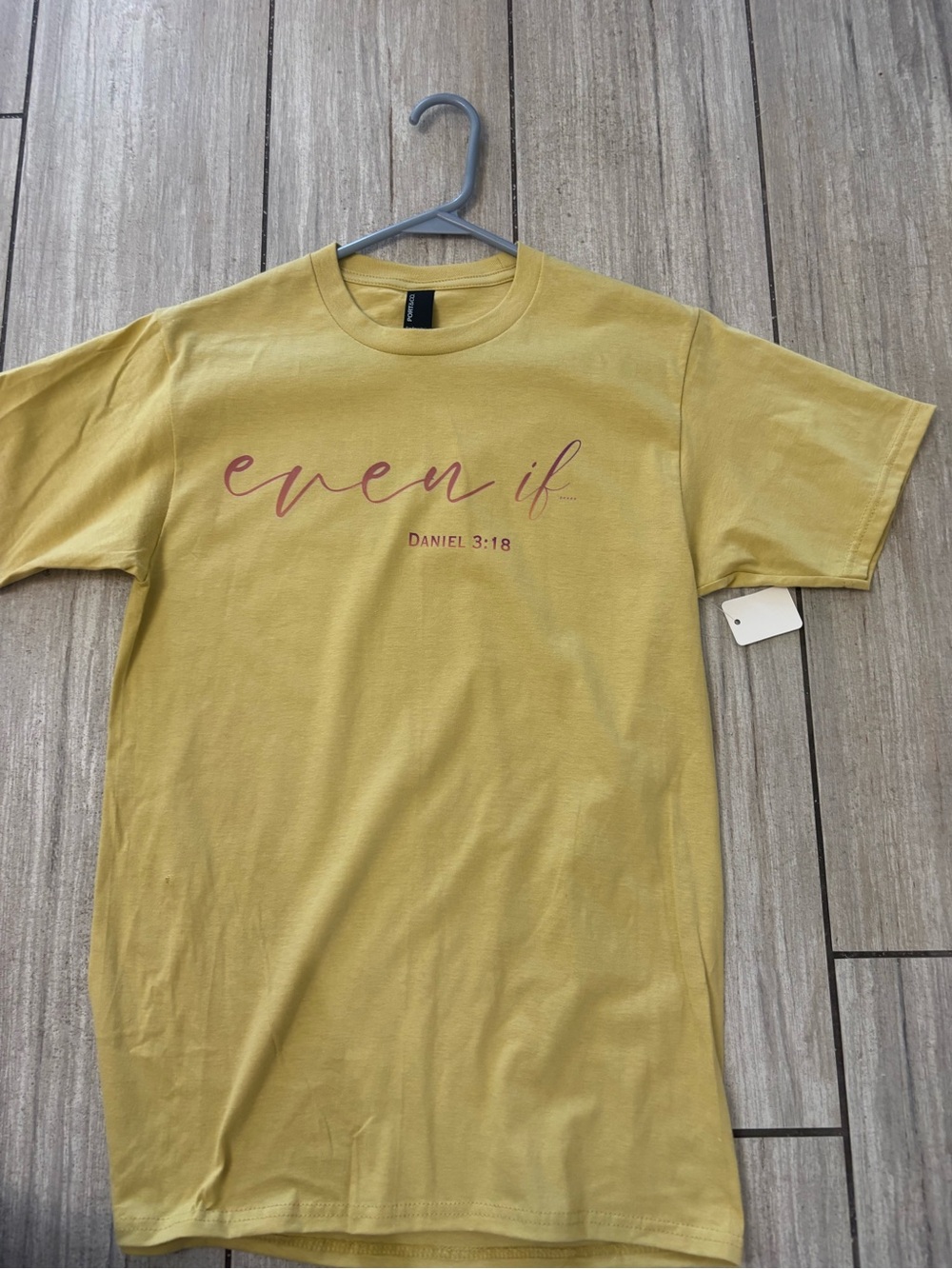 Unisex. Even If Daniel 3:18 Graphic Tee - Yellow